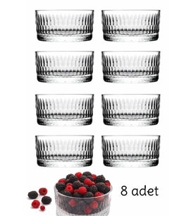 Jiana Rain Cam Sunum Kasesi 8’li Set – Tatlı ve Atıştırmalık İçin