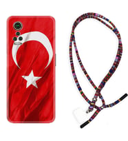 General Mobile GM 21 Pro GM 22 Pro Plus Kılıf Boyun Asklı Rasta Silikon Şanlı Türk Bayrağı 4 1401