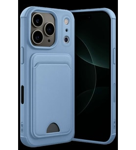 iPhone 17 Pro Kelvin Kartvizitli Silikon - Mavi