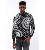Siyah Taşlı Baskılı Ve Desenli Sweatshirt - Wessi