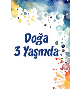 Çiçekler Temalı Doğum Günü Afişi -6 35X50 cm