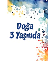Çiçekler Temalı Doğum Günü Afişi -6 35X50 cm