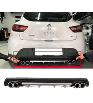 Renault Clio Mk4 Gri Difüzör Çiftli Yuvarlak Egzoz Görünümlü D Tip Difizör 2012-2019