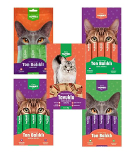 Kiwi Yammies Karışık Sıvı Kedi Ödül Maması*5 Paket