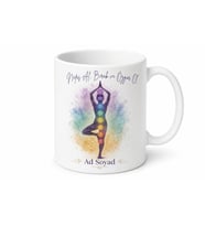 Yoga Pilates Aşığına Namaste Çakra Açılımı Esnek Vücut Baskılı Kupa Bardak Hediye