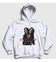 Presmono Unisex Beyaz Paranormal Müzik Alice Cooper Kapüşonlu Sweatshirt 498712tt