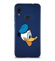 Xiaomi Redmi Note 7 Pro Soft Premier Kapak Donald Duck-F Tasarımlı Silikon Kılıf - Lacivert (Şeffaf)