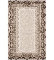 Eliana Home Baskılı, Yıkanabilir Kaymaz Taban Salon Halısı LNA0337 100x150 cm (Kahverengi)