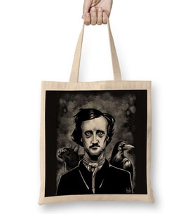 Nevermore Edgar Allan Poe Bez Çanta Uzun Saplı