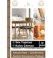 #MasaPabucu Silikon Mobilya Koruyucu Sandalye Çizik Önleyici Gürültü Kesici Pabuç Ayak Kılıf 12 Adet