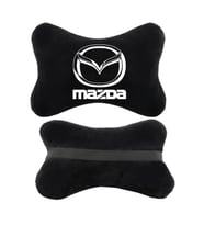 Mazda Siyah Ortopedik Oto Boyun Yastığı Koltuk Yastığı Boyun Yastığı Papyon Yastık 2 Adet