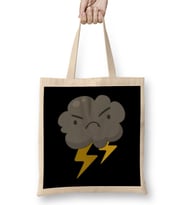 Angry Cloud With Lightning Thunderstorm Weather Bez Çanta Uzun Saplı