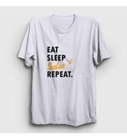 Presmono Unisex Beyaz Eat Sleep Salsa Repeat Hediye Dance Dansçı T-Shirt 464411tt (Beyaz)