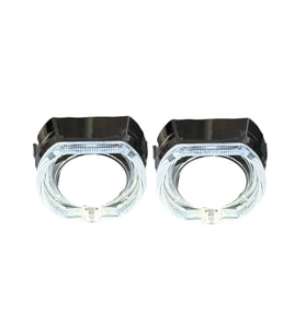 2.5 İNÇ DÜZ Bİ XENON MERCEK KARE MODEL BEYAZ ANGELLİ KAPAK SET