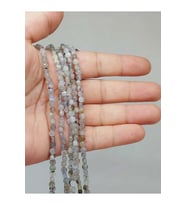Bileklik Boy Labradorit Taşı Yassı Dizi 2.5*4mm (51238) Yarım Dizi (17CM UZUNLUĞUNDADIR)