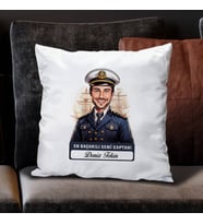 Kişiye Özel Hediye Karikatürlü En Başarılı Erkek Gemi Kaptanı Yastık