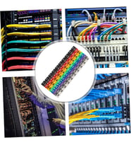 Kyrotech 100’lü Renkli Kablo Etiketi Seti – 6mm Plastik, 10 Renk, Yeniden Kullanılabilir Kordon Etiketi, Fiber Optik ve Elektrik Kabloları İçin Kablo Düzenleyici Etiket Klipsleri