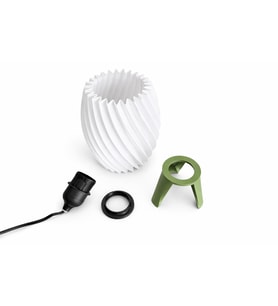 Modern Dekoratif Masa Lambası  Spiral Tasarım Abajur  Sert Plastik Gövde  Gece Lambası