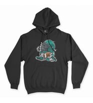 Amerikan Futbolu Siyah Kapşonlu Sweatshirt Hoddie
