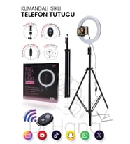 Işıklı Tripod, Kumandalı, Yüksek Ayar, Fotoğraf ve Video Çekimi