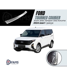Ford Tourneo Courier Krom Arka Tampon Üstü Koruma 2024 Üzeri Paslanmaz Çelik