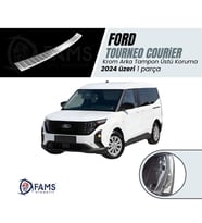 Ford Tourneo Courier Krom Arka Tampon Üstü Koruma 2024 Üzeri Paslanmaz Çelik