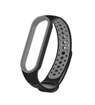 Xiaomi Mi Band 6 Uyumlu Kordon Silikon Esnek Yumuşak Delikli Spor KRD-02 Kayış