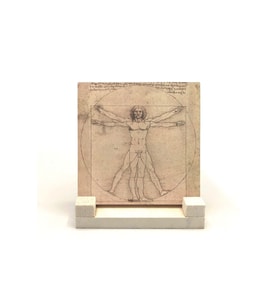 Vitruvius Adamı (Leonardo Da Vinci, 1492) Baskılı Taş Masaüstlük 10X10