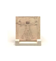 Vitruvius Adamı (Leonardo Da Vinci, 1492) Baskılı Taş Masaüstlük 10X10