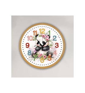 bilge Tasarım Çocuk odası Duvar Saati 30 x 30 CM (Karışık)