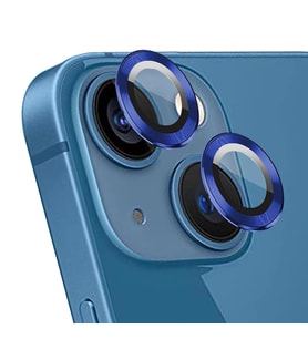 Microsonic Apple iPhone 13 Mini Tekli Kamera Lens Koruma Camı Lacivert