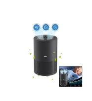 GRİ HAVA TEMİZLEME CİHAZI OTOMATİK FAN 3 KADEME FİLTRELEME LED AYDINLATMA SESSİZ UYKU MOD SAP-5507 (5343)