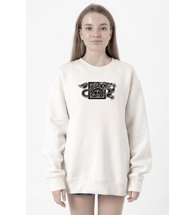 The Wheel Of Time Dragon Minimal Beyaz Kadın 2ip Sweatshirt