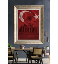 Gümüş Çerçeveli Atatürk Tablo ds66