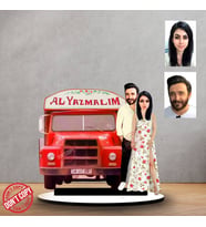 Kişiye özel Alyazmalım yeşilçam tasarımlı Sevgili Hediyesi ,sevgililer günü Karikatür Hediyesi, Karikatür hediye, Sevgililer günü Hediyesi