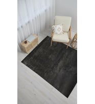 Dream Color Antrasit Yumuşak Yüzeyli Kaymaz Makinede Yıkanabilir Halı