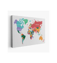 Dünya Haritası  Dekoratif Kanvas Tablo 1104