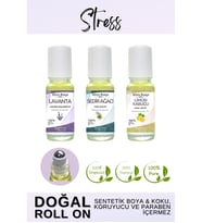 Doğal Roll on, Stres Seti, Lavanta, Sedir Ağacı, Limon Kabuğu Uçucu Yağı, 10ml x 3