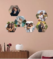 Kişiye Özel 6 Fotoğraflı Altıgen Mdf Tablo