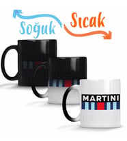 Martini Racing Rectangle Sihirli Kupa Bardak Porselen