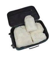 3 Lü Valiz Düzenleyici Bavul Içi Bez Torba Organizer Set Seyahat- Baskılı (Bej)