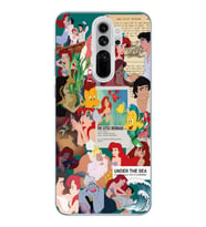 Redmi Note 8 Pro Uyumlu Küçük Deniz Kızı Ariel Tasarımlı Şeffaf Telefon Kılıfı