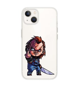 Iphone 14 PLUS Uyumlu Chucky Tasarımlı Şeffaf Telefon Kılıfı