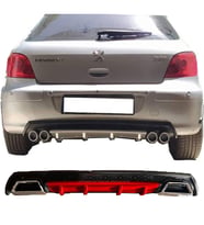 Peugeot 307 Kırmızı Difüzör Çiftli Kare Egzoz Görünümlü D Tip Difizör