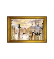 Manzara Temalı Kanvas Tablo 50 x 70 cm Gold Çerçeve