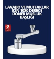 Esnek 1080° Musluk Başlığı 3 Eklemli Hareketli Su Modlu Lavabo Aparatı