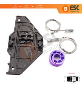 Citroen C5 MK2 MK3 RD/TD RC RD RW 2007-2018 4/5 Kapı 9223E2 İçin Elektrikli Arka Sol Cam Kriko Seti