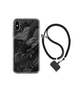 Iphone X Xs Uyumlu Kılıf Resimli Desenli Silikon Boyun Askılı Dark Eagle 1909