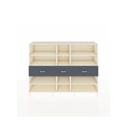 Hyperion Dolap 9 Raflı 3 Çekmeceli  220x44x163 Aytaşı-Aytaşı/Antrasit