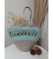 Kadın Plaj Çantası (Mint Yeşili)